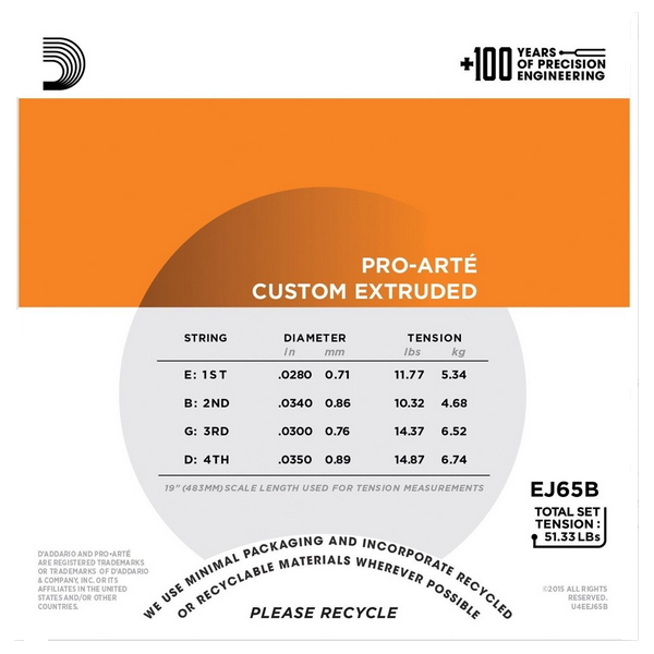 D'Addario Pro Arté Custom Extruded