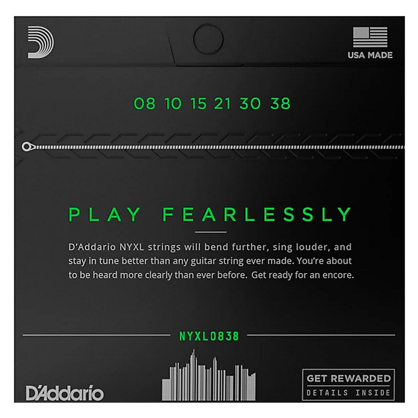 D'Addario 08/38 NYXL Nickel Plated Steel