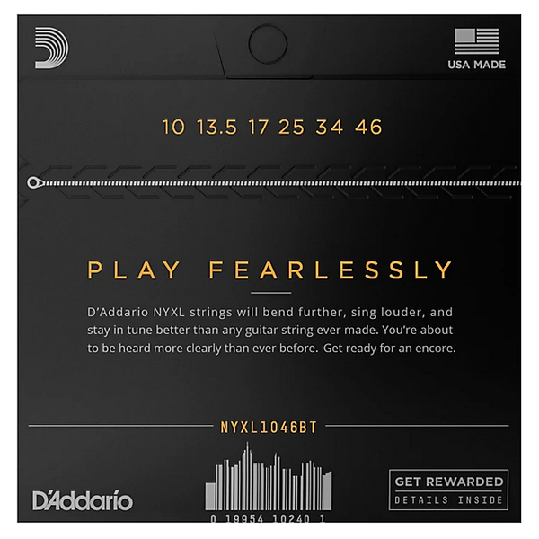 D'Addario 10/46 NYXL Nickel Plated Steel BT