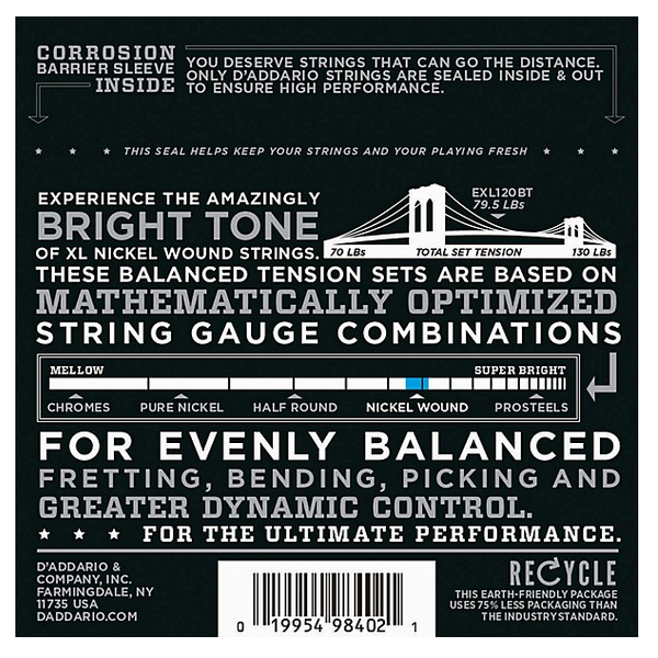 D'Addario 9/40 XL Nickel wound BT