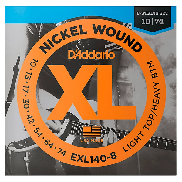 D'Addario 10/74 8 corde Nickel wound