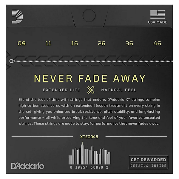 D'Addario 09/46 XT Nickel Plated Steel coated