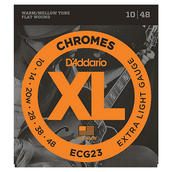 D'Addario 10/48 XL Chromes flat wound third