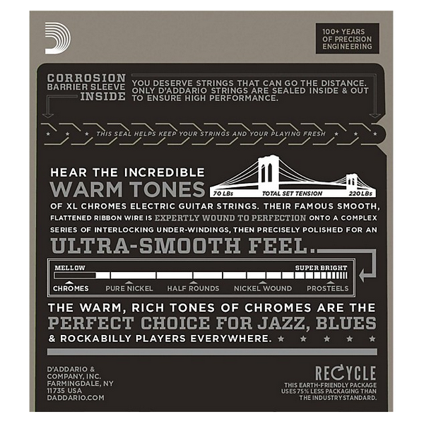 D'Addario 13/56 XL Chromes flat wound