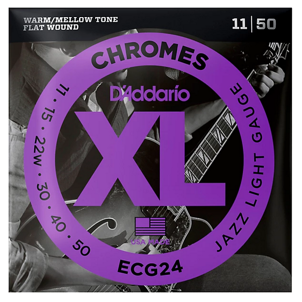 D'Addario 11/50 XL Chromes flat wound third