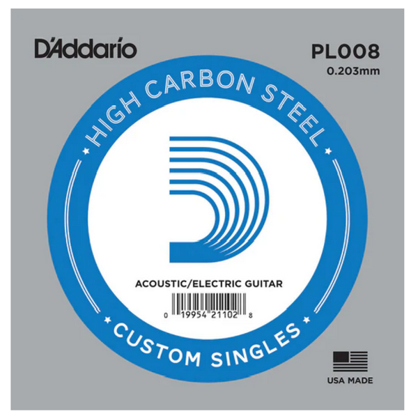D'Addario 008 PL Plain Steel