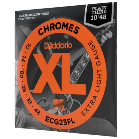 D'Addario 10/48 XL Chromes flat wound plain third