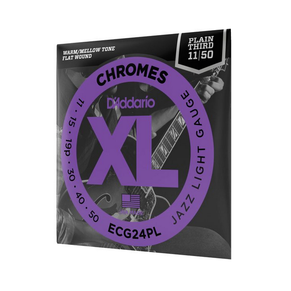 D'Addario 11/50 XL Chromes flat wound plain third