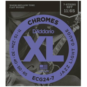 D'Addario 11/65 XL Chromes 7 corde flat wound