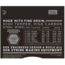 D'Addario 11/65 XL Chromes 7 corde flat wound