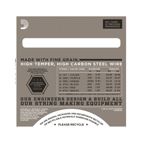 D'Addario 12/52 XL Half Rounds wound third