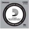 D'Addario 028 XL Chromes flat wound