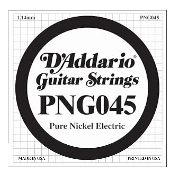 D'Addario 045 PNG Pure Nickel wound