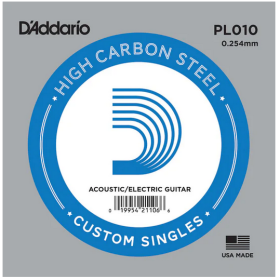 D'Addario 010 PL Plain Steel