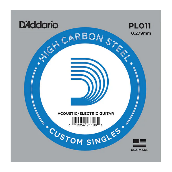 D'Addario 011 PL Plain Steel