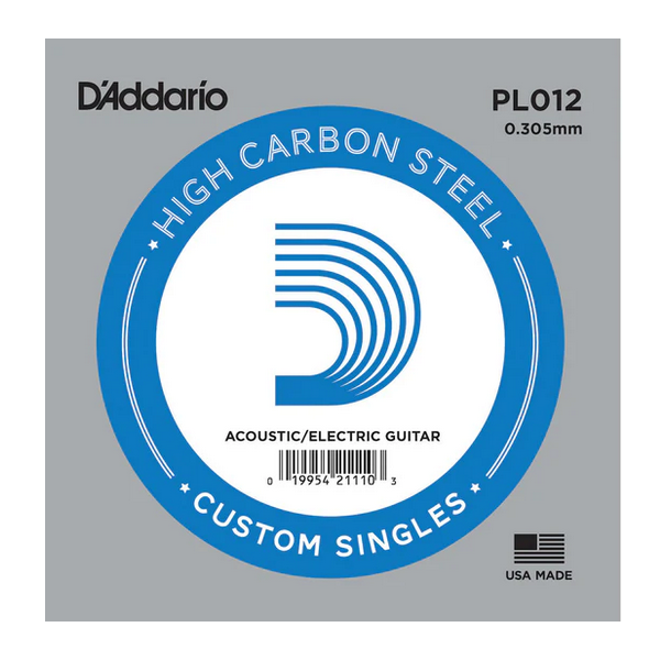 D'Addario 012 PL Plain Steel