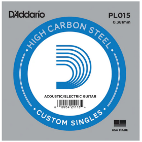D'Addario 015 PL Plain Steel