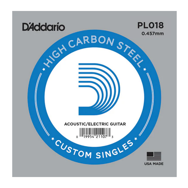 D'Addario 018 PL Plain Steel