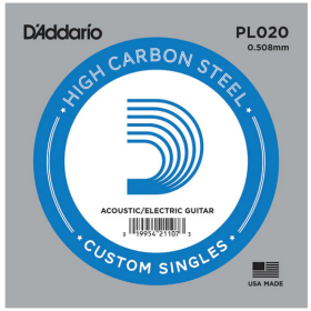 D'Addario 020 PL Plain Steel