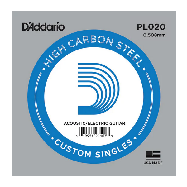 D'Addario 020 PL Plain Steel