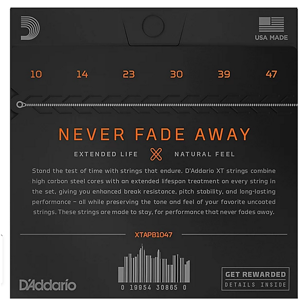 D'Addario 10/47 XT Phosphor Bronze coated