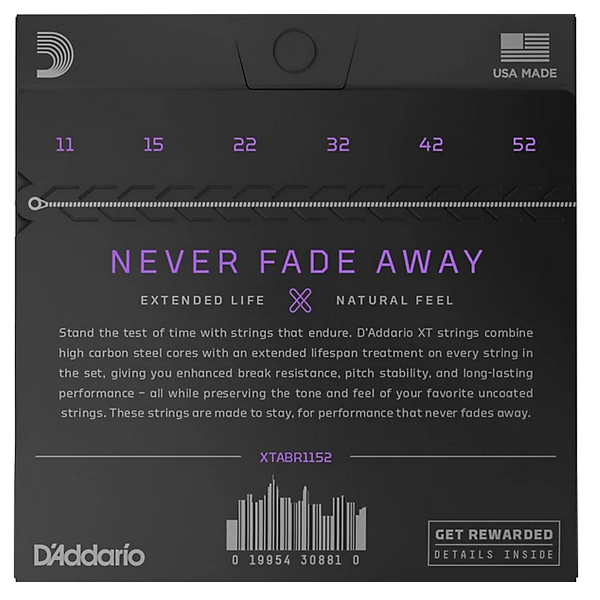 D'Addario 11/52 XT Bronze coated