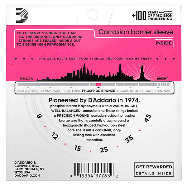 D'Addario 09/45 Phosphor Bronze