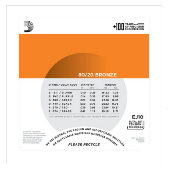 D'Addario 10/47 EJ10 Bronze