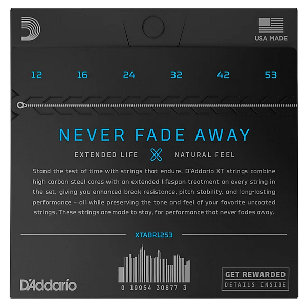 D'Addario 12/53 XT Bronze coated