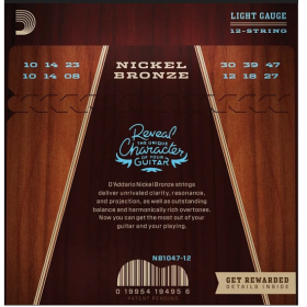 D'Addario 10/47 12 corde Nickel Bronze