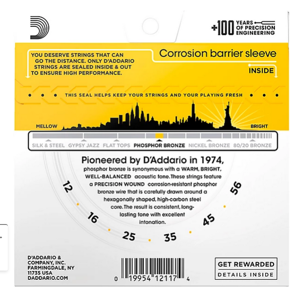 D'Addario 12/56 Phosphor Bronze