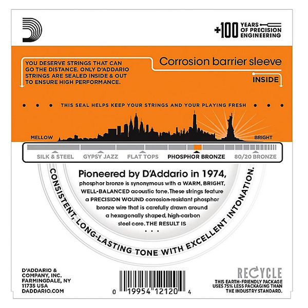 D'Addario 09/45 12 corde Phosphor Bronze