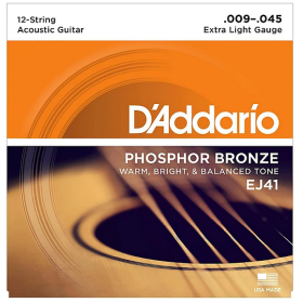 D'Addario 09/45 12 corde Phosphor Bronze