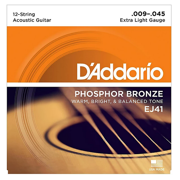 D'Addario 09/45 12 corde Phosphor Bronze