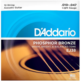 D'Addario 10/47 12 corde Phosphor Bronze