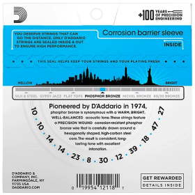 D'Addario 10/47 12 corde Phosphor Bronze