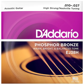 D'Addario 10/27 Phosphor Bronze Nashville tuning