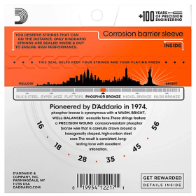 D'Addario 16/56 Phosphor Bronze resophonic