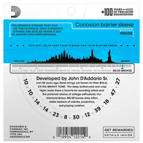 D'Addario 10/47 12 corde 80/20 Bronze
