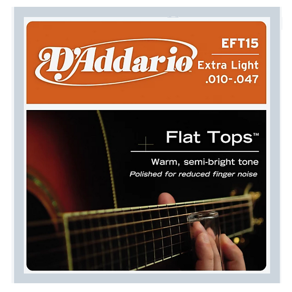 D'Addario 10/47 Flat Tops Phosphor Bronze