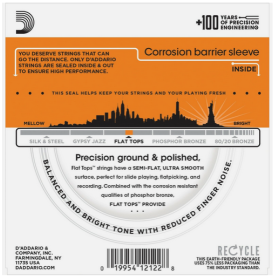 D'Addario 10/47 Flat Tops Phosphor Bronze