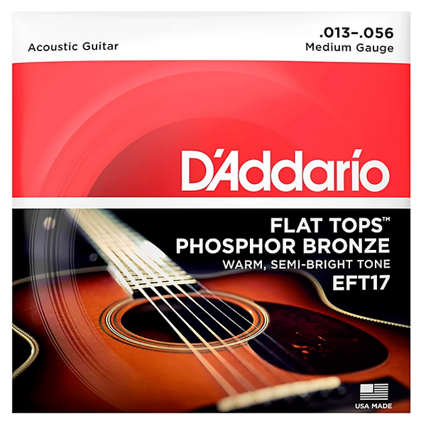 D'Addario 13/56 Flat Tops Phosphor Bronze