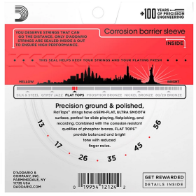 D'Addario 13/56 Flat Tops Phosphor Bronze