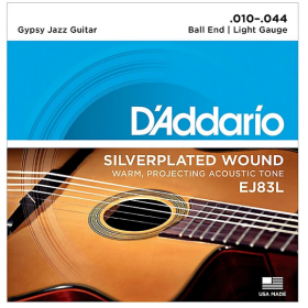 D'Addario 10/44 EJ83L Gypsy Jazz Ball End