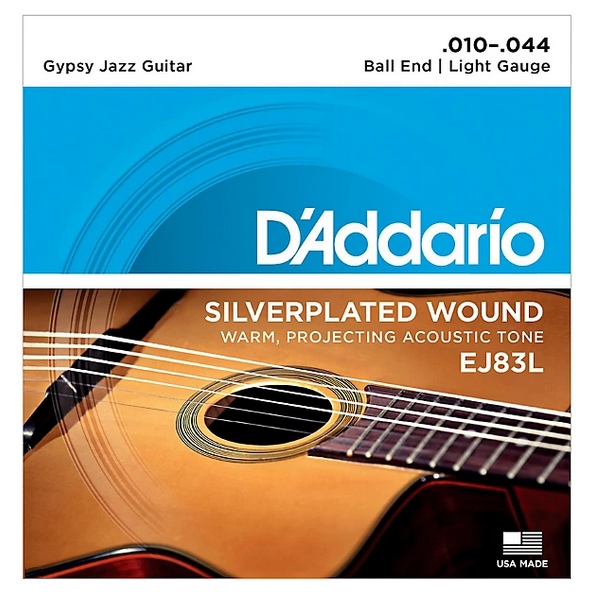 D'Addario 10/44 EJ83L Gypsy Jazz Ball End