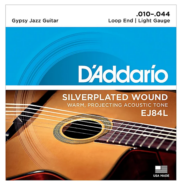 D'Addario 10/44 EJ84L Gypsy Jazz Loop End