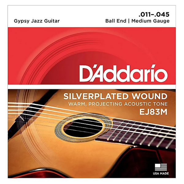 D'Addario 11/45 EJ83M Gypsy Jazz Ball End