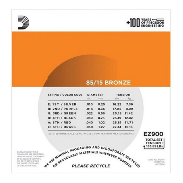 D'Addario 10/50 EZ900 Bronze