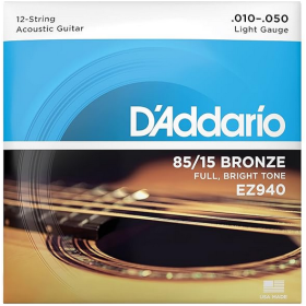 D'Addario 10/50 12 corde Bronze