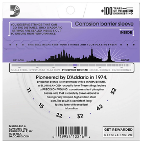 D'Addario 11/52 EJ26 Phosphor Bronze 3 sets